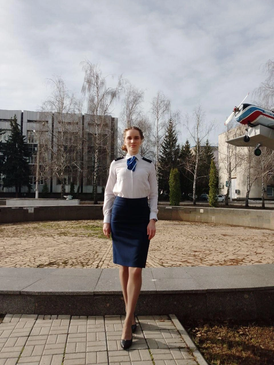 Ирина работает в ярославском аэропорту | Источник: Авиа Мисс и Топ стюардесс / Vk.com