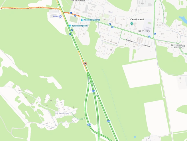Обстановка в месте ДТП | Источник: yandex.ru/maps