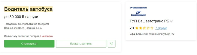 Платить обещают исправно и два раза в месяц | Источник: ufa.hh.ru