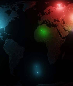 Карта мира со всеми ядерными взрывами с 1945 года