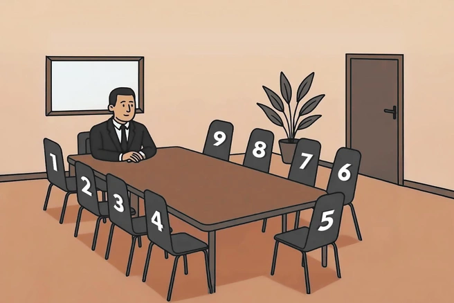 Представьте, что вы пришли на встречу и вам нужно выбрать, куда сесть | Источник: Филипп Сапегин / E1.RU