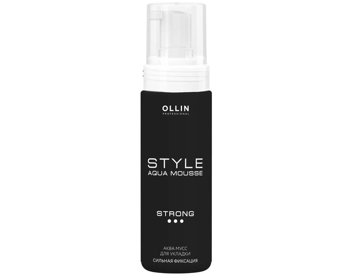 OLLIN Professional аква-мусс Style сильной фиксации