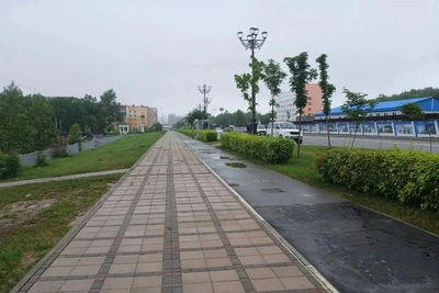 Тротуар на ул. Горького в Южно-Сахалинске полностью восстановлен
