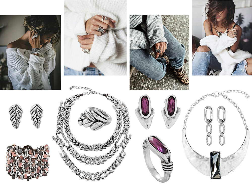 Как носить массивные украшения зимой: наглядная инструкция от UNOde50 | marieclaire.ru