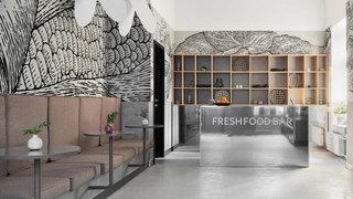 Маленькое кафе здоровой еды Fresh Food Bar в Москве