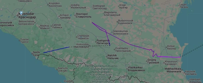 Самолету пришлось сделать петлю | Источник: flightradar24.com