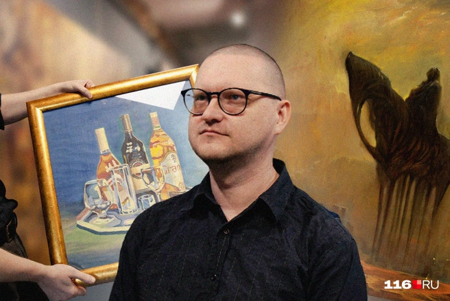 Денис Четырин уже 6 лет развивает свою небольшую картинную галерею | Источник: Лина Саитова / 116.RU