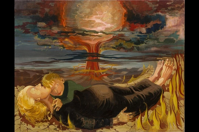 Ганс Грундиг. «Против атомной смерти». 1958 г. | Источник: https://hermitagemuseum.org/