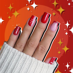 Красный маникюр на Новый год 2024: 8 самых стильных дизайнов ногтей