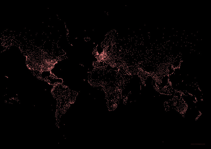 8 карт, на которых показана вся инфраструктура Земли
