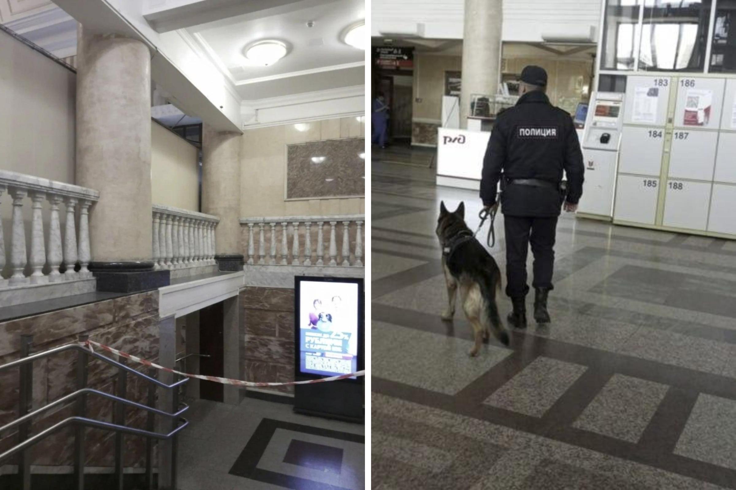 «Сказали бегом покинуть здание»: полиция с собаками пришла на красноярский ж/д-вокзал
