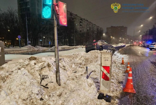 Кадры с места ДТП | Источник: ПРОКУРАТУРА МОСКВЫ / T.me