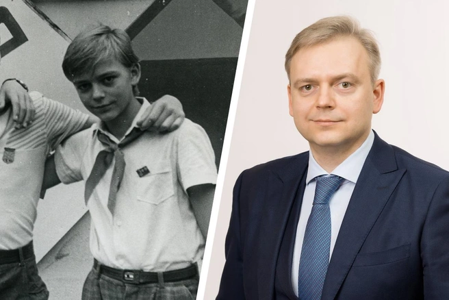Мальчик в пионерском галстуке&nbsp;— представитель семьи Дёмкиных. Это Евгений Дёмкин, гендиректор АО «ПЗСП» и депутат Заксобрания Пермского края | Источник:  Евгений Дёмкин / Vk.com