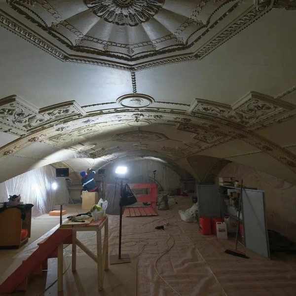 Лепные своды Дома Радио | Источник: Автор фото Дмитрий Егоров, предоставлено пресс-службой ВТБ