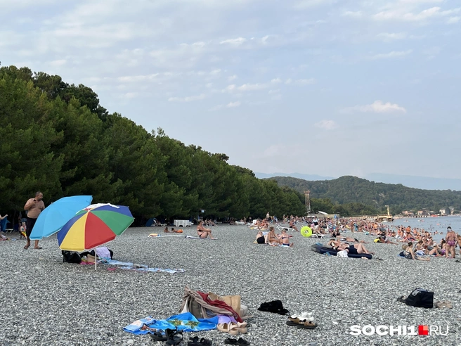 В этом году абхазские пляжи многолюдные | Источник: Анна Грицевич / SOCHI1.RU
