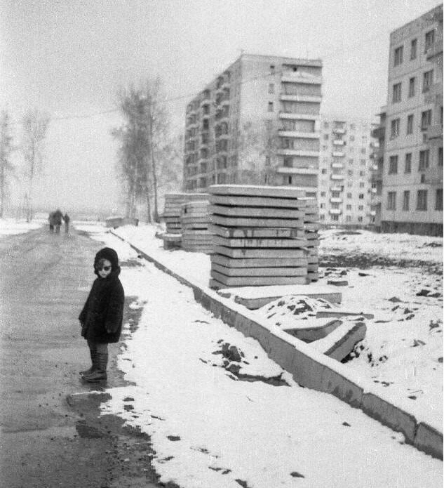 Строительство нового (на тот момент) микрорайона Каштак (1979 год) | Источник: pastvu.com
