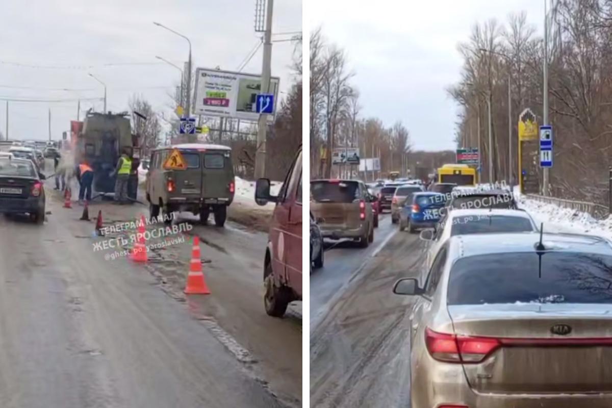 «Какой-то кипеж непонятный»: в Ярославле собралась пробка у моста. Причина