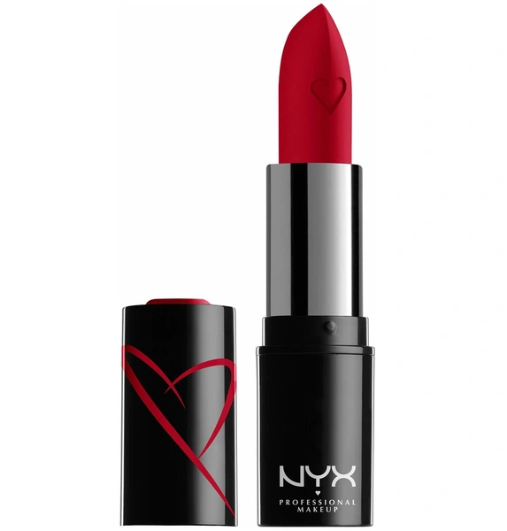 Красная сатиновая помада NYX professional makeup