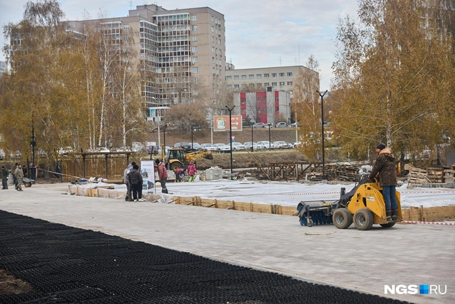 Благоустройство на некоторых участках еще продолжается | Источник: Александр Ощепков / NGS.RU