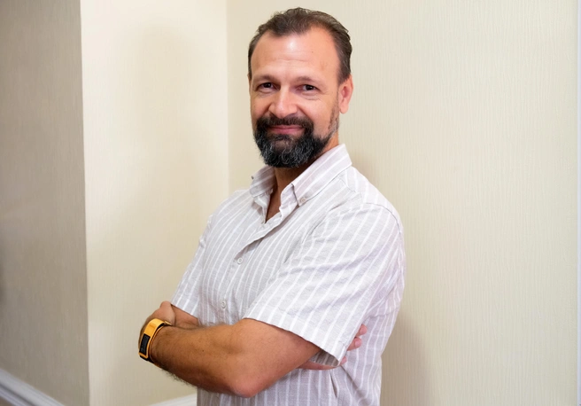 Дмитрий Шабурин, практикующий прикладной кинезиолог и инструктор по фридайвингу системы NDL | Источник: Анжела Мнацаканян/ «Фонтанка.ру»