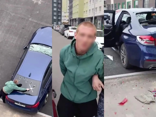 Автора массового автопогрома у ЖК «Цветной город» увезли в комендатуру. Им займётся военное следствие | Источник: читатель «Фонтанки»
