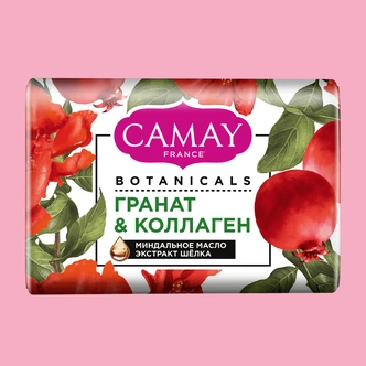 Camay Мыло твердое BOTANICALS с цветами граната и коллагеном