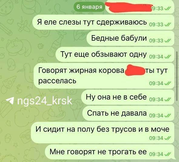 Заявительница рассказала подруге о пансионате | Источник: Читательница NGS24.RU