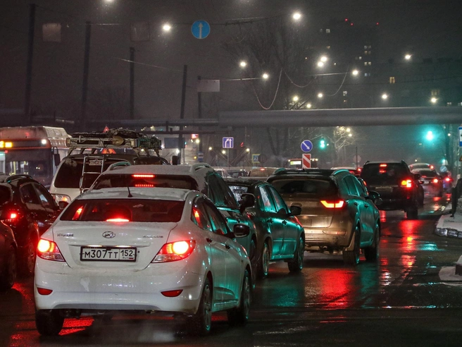 Место временного ограничения движения в центре города | Источник: Наталья Бурухина / NN.RU