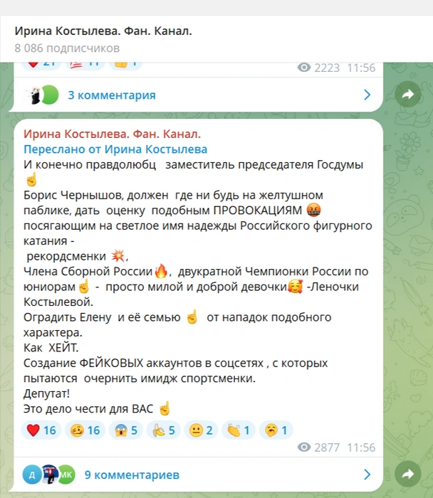Источник: Ирина Костылева. Фан. Канал. / T.me