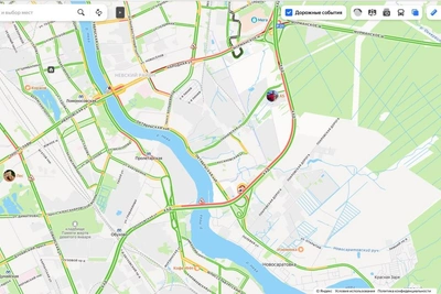 Пятикилометровая пробка перед Вантовым мостом