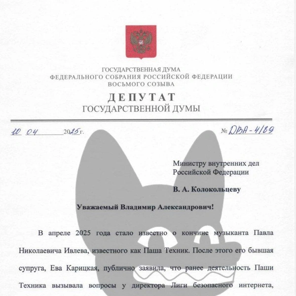 Владислав Даванков попросил главу МВД РФ проверить Екатерину Мизулина на предмет вымогательства | Источник: Кровавая барыня / T.me