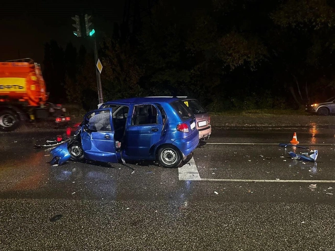 Водитель «Матиза» умерла в больнице | Источник: МВД России по Воронежской области / T.me