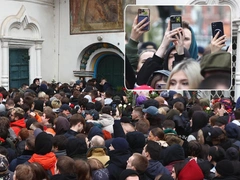 Сотни подростков превратили прощание с Пашей Техником в балаган: давка и попытки взять храм штурмом