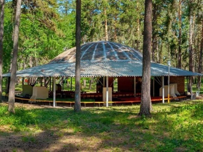Беседка интересной формы | Источник: camp.samregion.ru