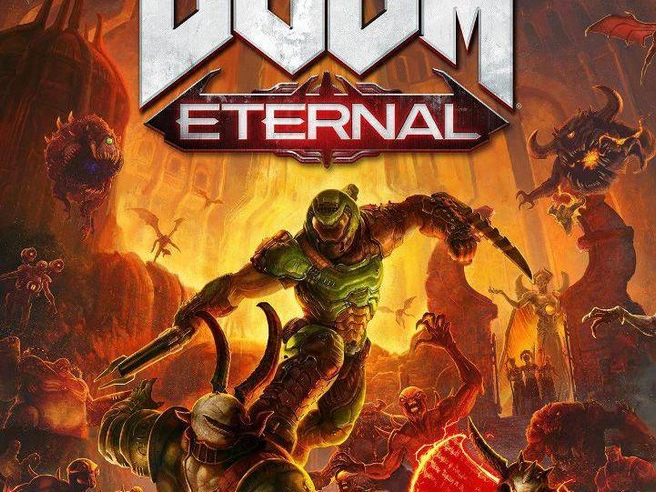 Обложка компьютерной игры Doom Eternal | Источник: id Software / Bethesda Sofworks / Zenimax Media
