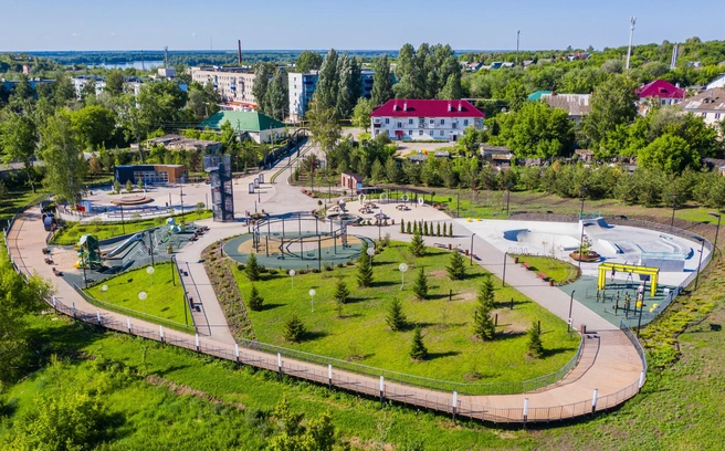 Парк Поколений в Октябрьске, вид сверху | Источник: Компания БЕРСО