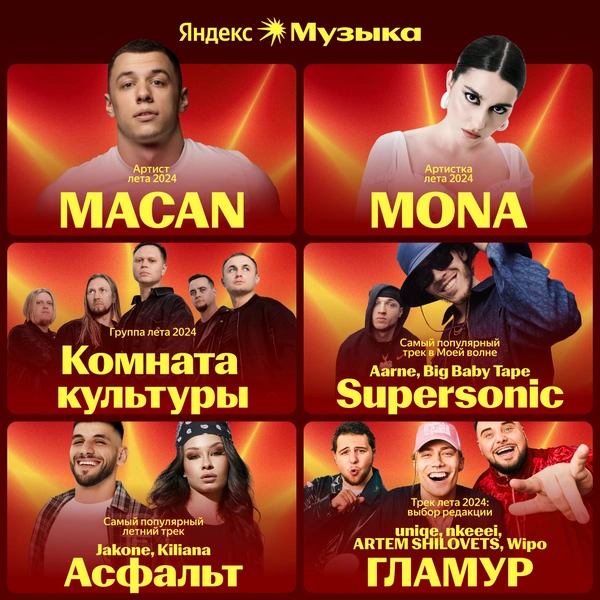 «Supersonic» или все-таки «Гламур»: Яндекс Музыка подвела итоги, назвав самые популярные треки лета 2024