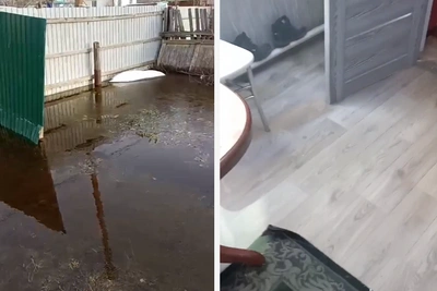 Поселок Павлоградку в Омской области снова затопило