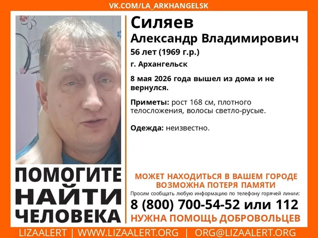 Источник: Поисковый отряд «ЛизаАлерт» Архангельской обл. / Vk.com