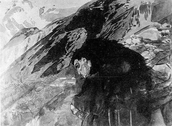 М.А. Врубель, Иллюстрация к поэме М.Ю. Лермонтова «Демон», 1890-е