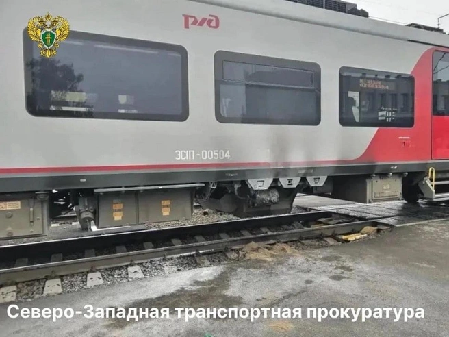 На станции Петрозаводск утром 29 мая тушили поезд № 803 | Источник: Северо-Западная транспортная прокуратура