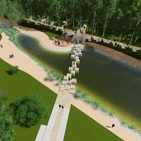 Благоустроить планировали и зону у водоема | Источник: документация проекта