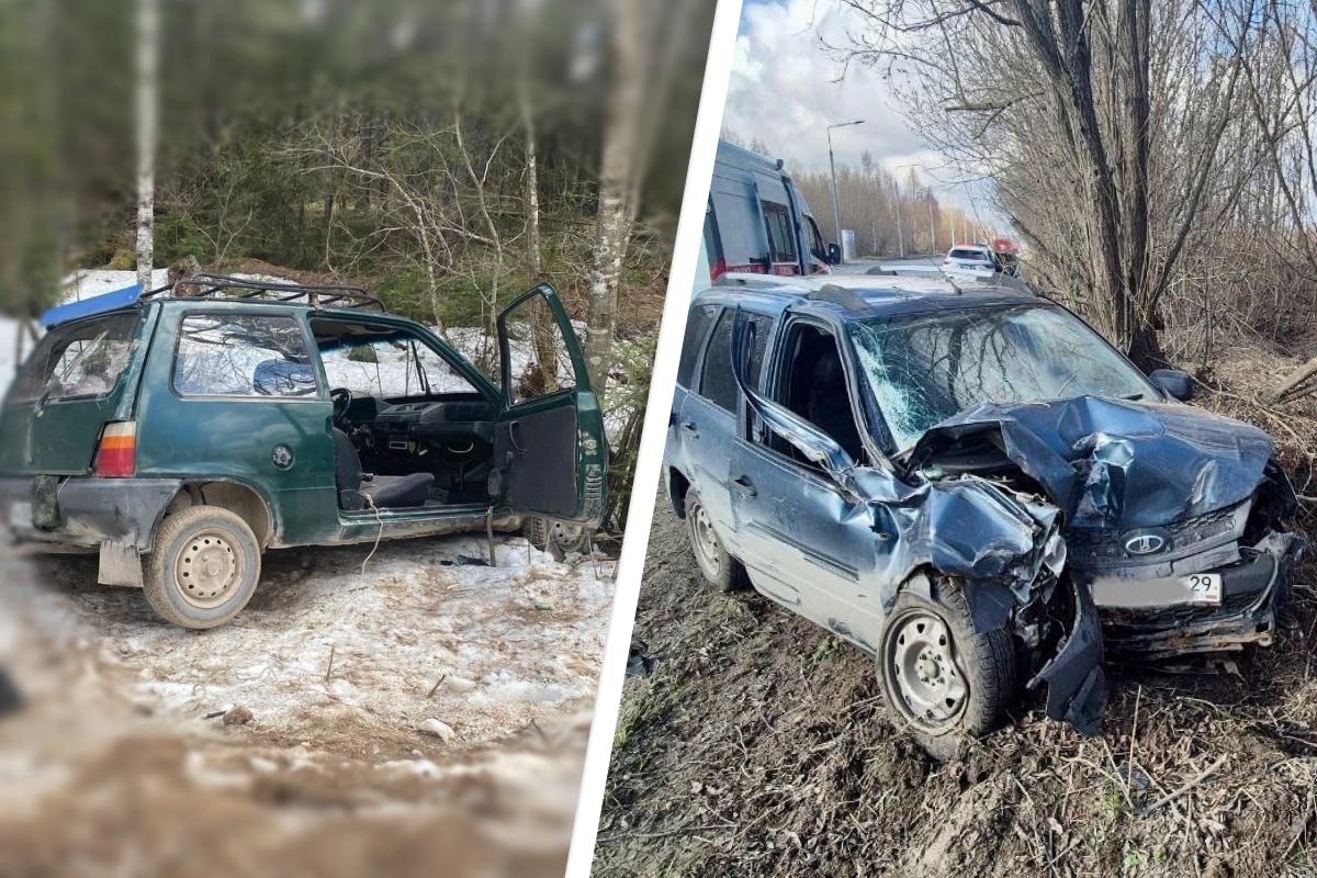 В Архангельской области два автомобиля съехали с дороги: есть жертвы