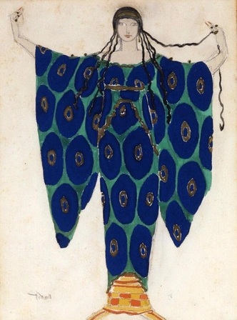 Бакст Л.&nbsp;С.&nbsp;Эскиз костюма к спектаклю «Елена Спартанская», 1912. | Источник: пресс-служба выставки