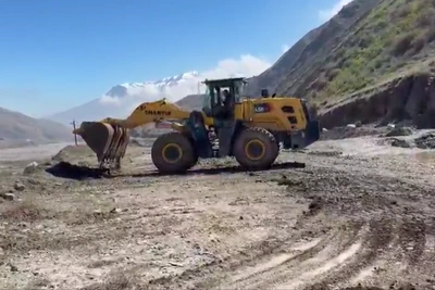 Усиленная расчистка дороги Магарамкент-Ахты-Рутул