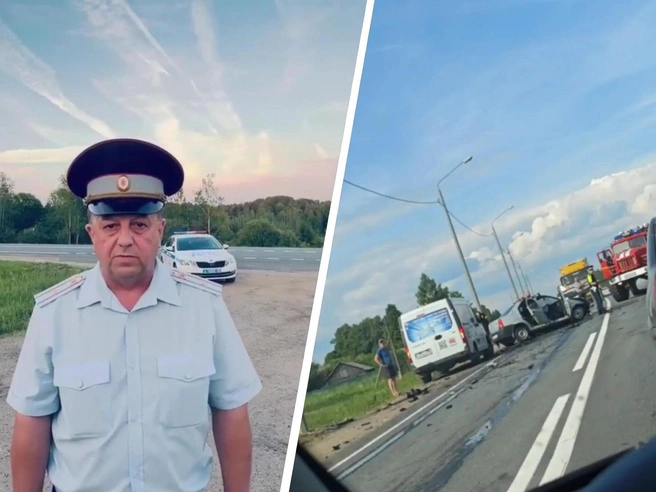 Столкновение Renault Logan и Skoda Octavia на трассе М-8 | Источник: Госавтоинспекция Ярославской области / vk.com, Ярославль Очевидец / Max