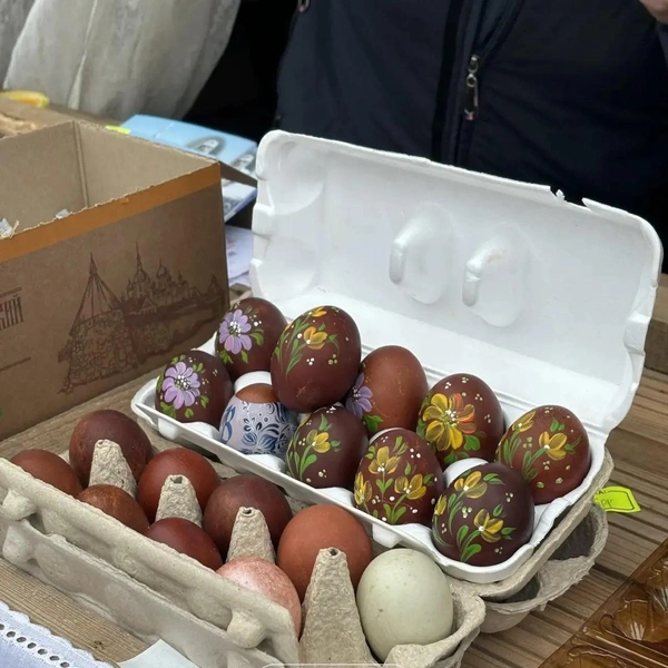 Продавали расписные яйца | Источник: Ксения Ткаченко / 76.RU