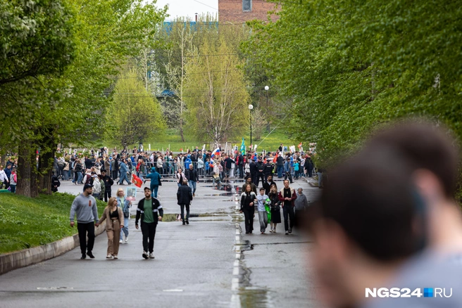 В прошлом году в шествии 9 Мая в Красноярске участвовали более 47 тысяч человек | Источник: Мария Ленц / NGS24.RU