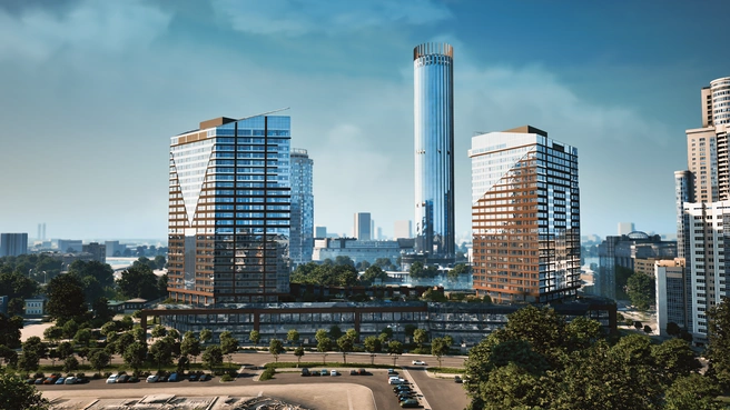 Re: Volution Towers — комплекс бизнес-класса в Екатеринбург-Сити по эскизам японского архитектора Кисе Курокавы | Источник: «Атом»