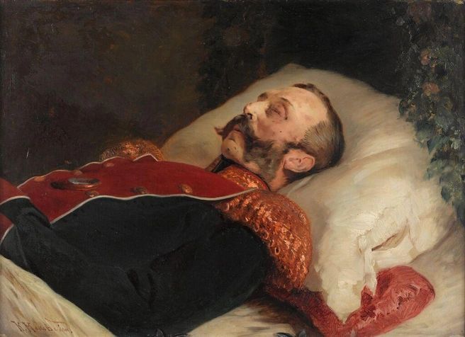 Картина с изображением мёртвого царя, 1881 год. Хранится в «Третьяковке» | Источник: tretyakov.ru